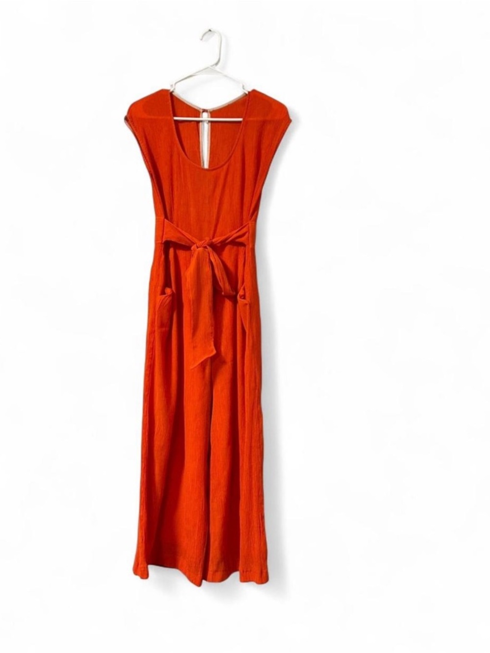 Anthropologie Orange Sleeveless Jumpsuit - Picture 2 of 4